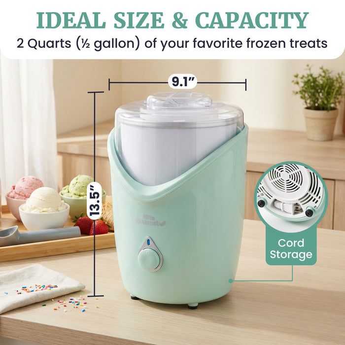 2Qt Automatic Ice Cream Maker (Mint)