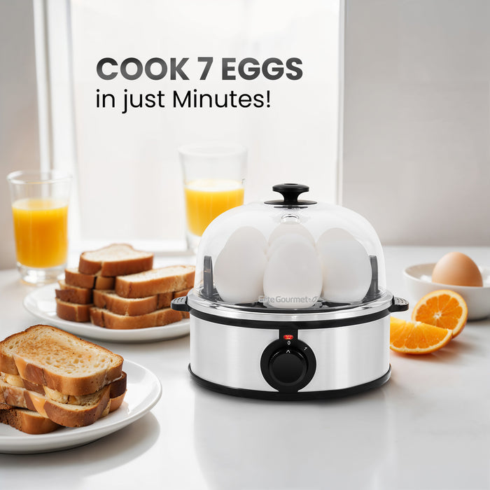 7-Egg Easy Egg Cooker (Stainless Steel)