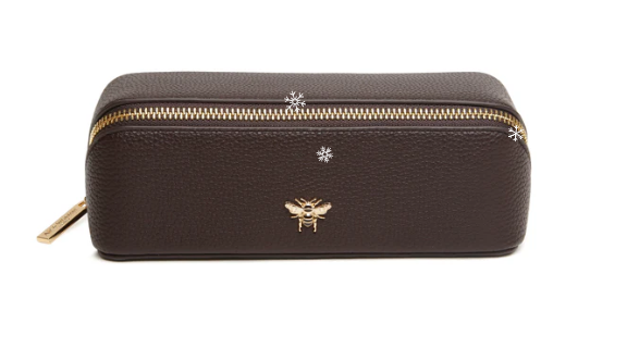 Alice Wheeler Small Train Case - Chocolate