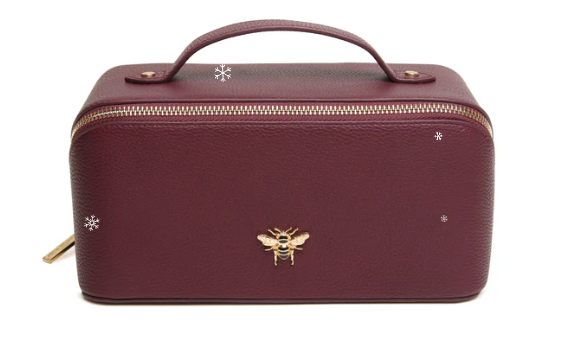Alice Wheeler Train Case - Berry