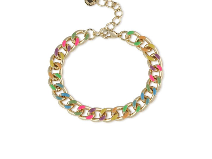 Antonia Multi Coloured Chain Bracelet