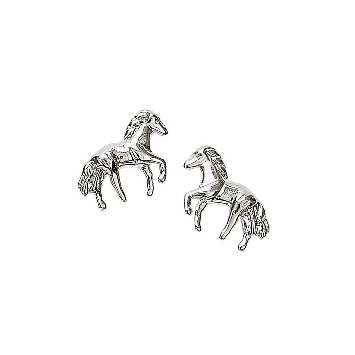 AWST Int'l Sterling Silver Mini Horse Earrings - Breeches.com