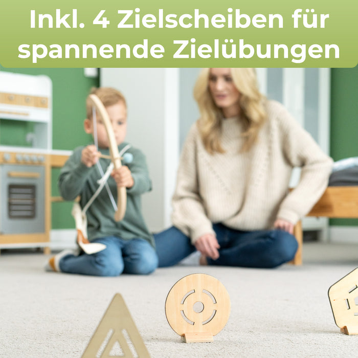 BOWRILLA Pfeil und Bogen Holzspielzeug