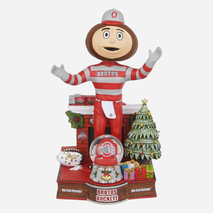Brutus Buckeye Ohio State Buckeyes Snow Globe NCAA Bobblehead
