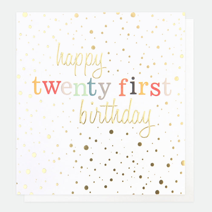 Caroline Gardner 21st Birthday Greetings Card