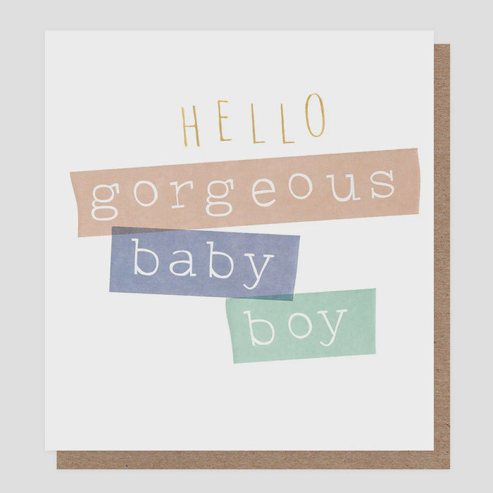 Caroline Gardner Gorgeous Baby Boy Greetings Card