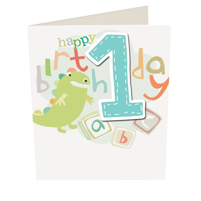 Caroline Gardner Happy Birthday Age One Boy Greetings Card