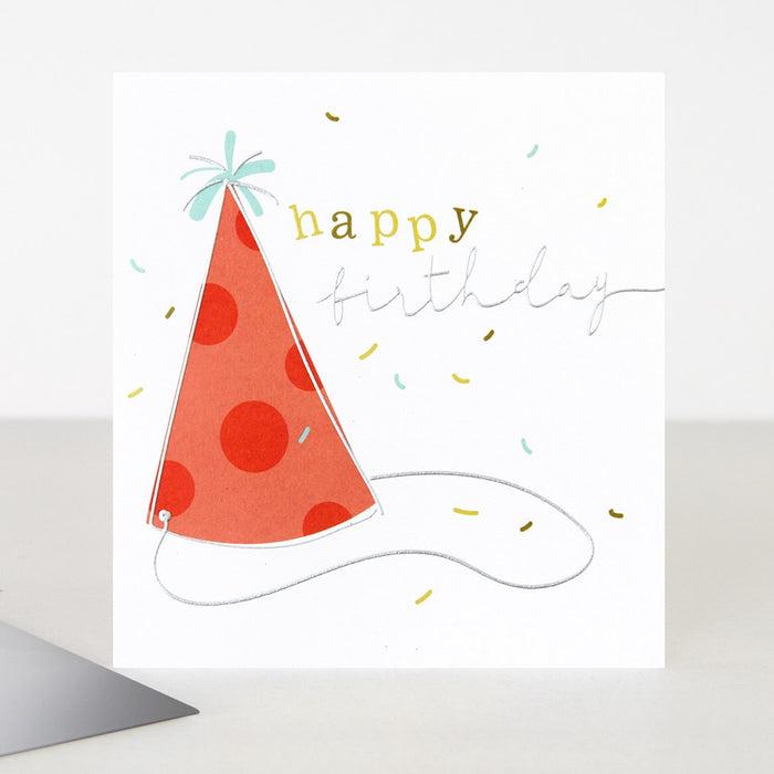 Caroline Gardner Happy Birthday Party Hat Greetings Card