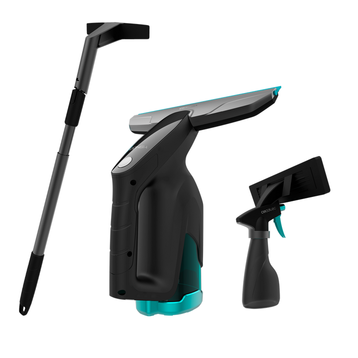 Cecotec Conga Popstar Glass Titanium Window Vacuum Cleaner, 18Watts, Black