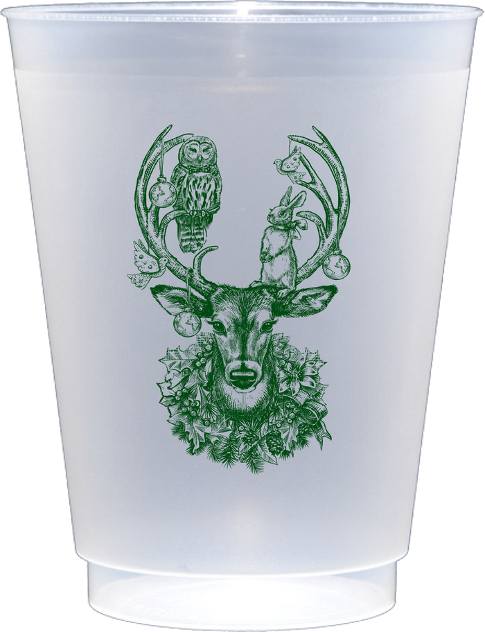 Customizable Christmas Deer 16oz Cups