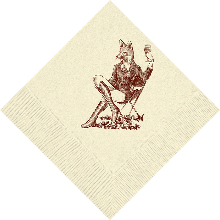 Customizable Fox Hunt Beverage Napkins