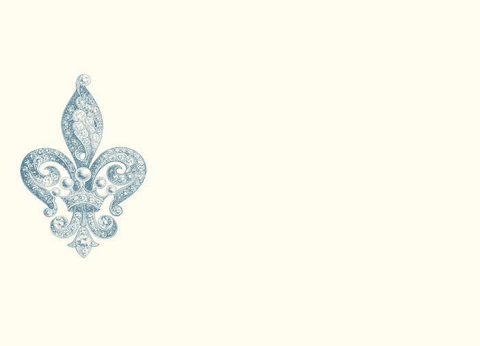Customizable Jewel Fleur de Lis A6 Notes
