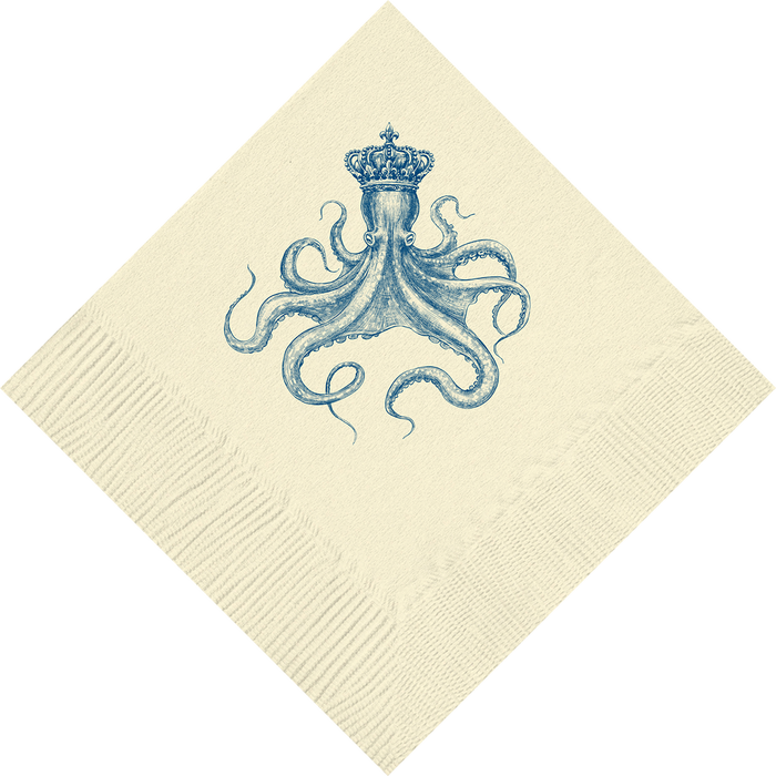Customizable Royal Octopus Beverage Napkins