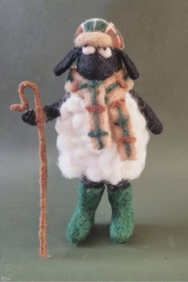 Flat Cap Stanley Wool Ornament