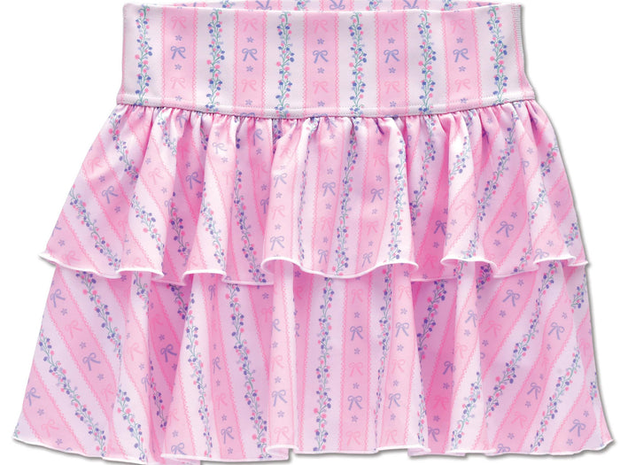 Floral Stripes Skort (Youth Medium (10-12))