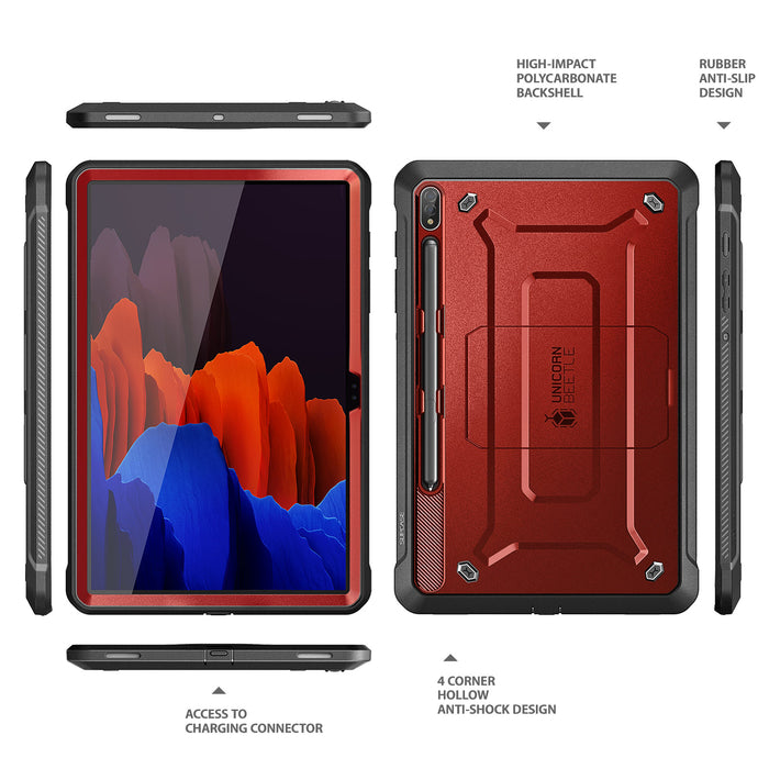 Galaxy Tab S8 Ultra (2022) Unicorn Beetle Pro Rugged Case-Metallic Red