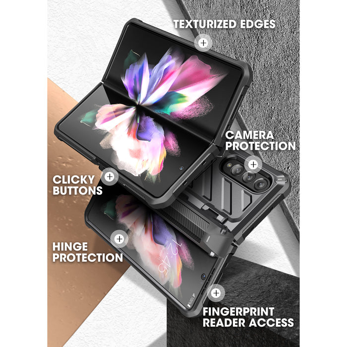 Galaxy Z Fold3 Unicorn Beetle PRO Rugged Case with S-Pen Holder-Black
