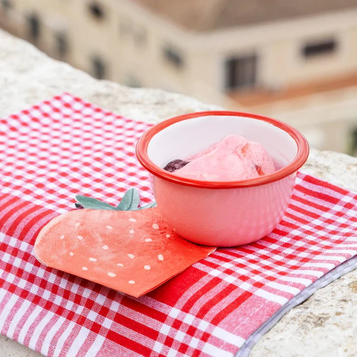 Gingham Fabric Napkins - Red
