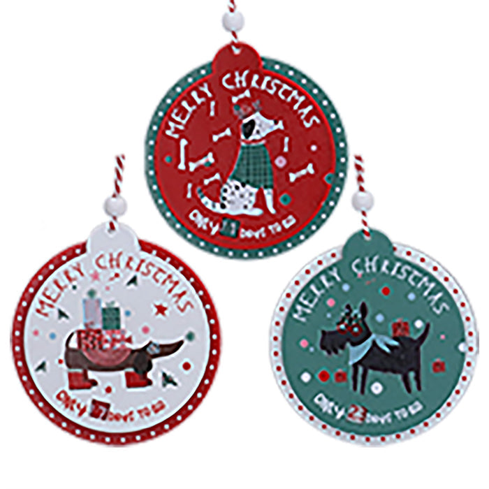 Gisela Graham Wooden Countdown To Christmas Hanging Decoration