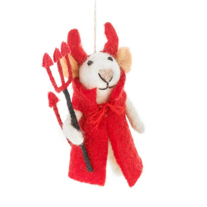 Halloween Felt Decoration - Devil Mouse