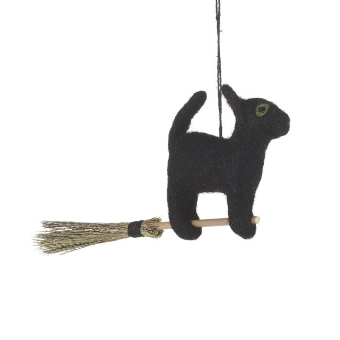Halloween Felt Decoration - Flying Black Cat