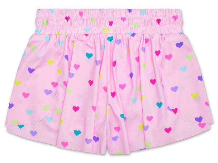 Heart Confetti Butterfly Shorts (Medium (10-12))