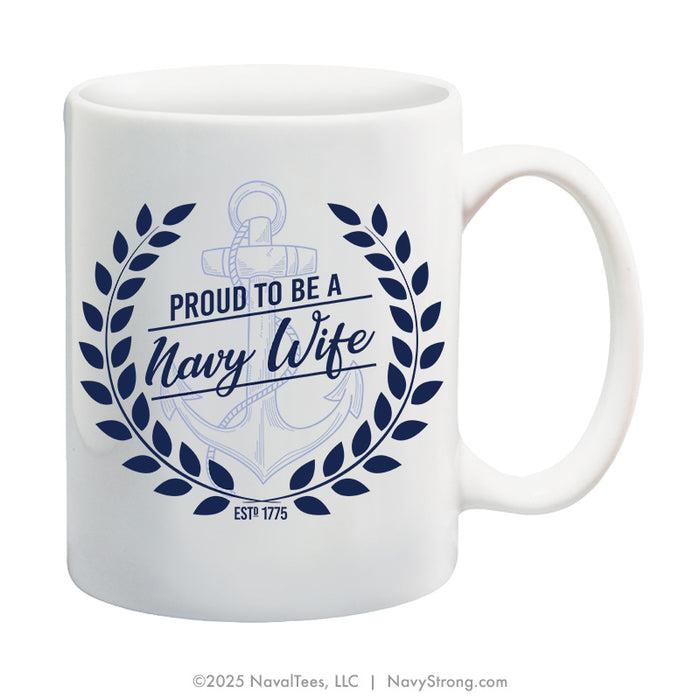 "Navy Wife" | 15 oz Coffee Mug
