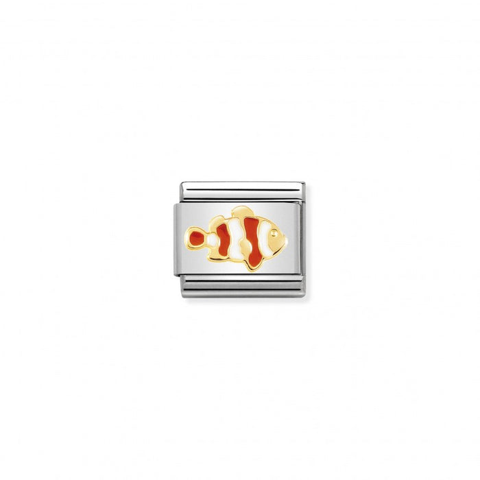 Nomination Classic Link Gold and Enamel Clownfish Charm