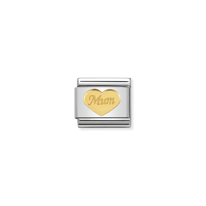 Nomination Classic Link Symbols 18K Gold Mum Charm