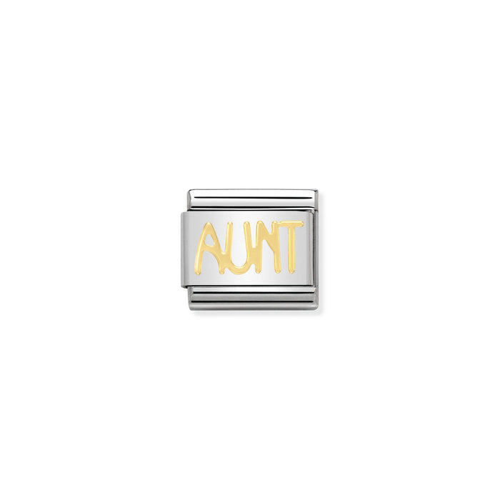 Nomination Classic Link Writings 18K Gold Aunt