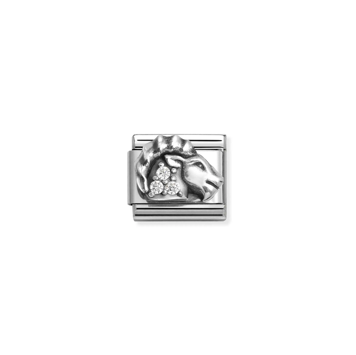 Nomination Classic Silver CZ Capricorn Zodiac Charm