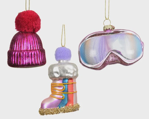 Novelty Winter Clothing Glass Hanging Decoration