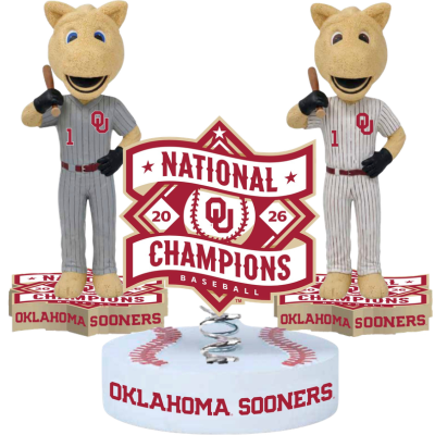 Oklahoma Sooners 2026 Men's College World Series National Champions Bobbleheads (Presale)