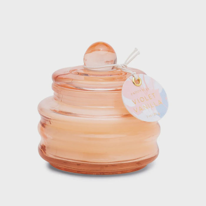 Pink Glass Candle - Violet Vanilla