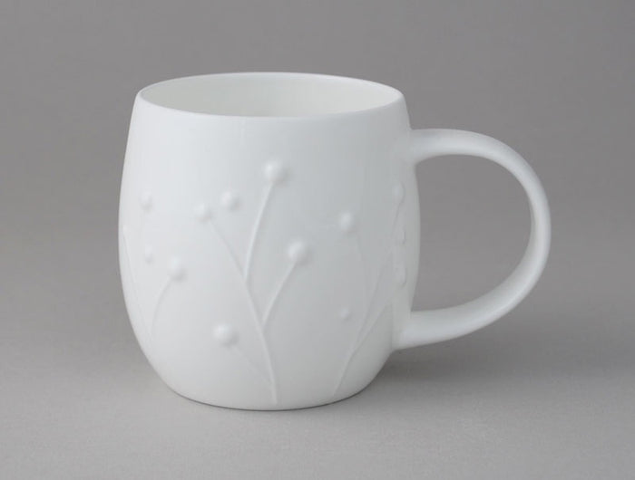Plum Bone China Mug - Flax