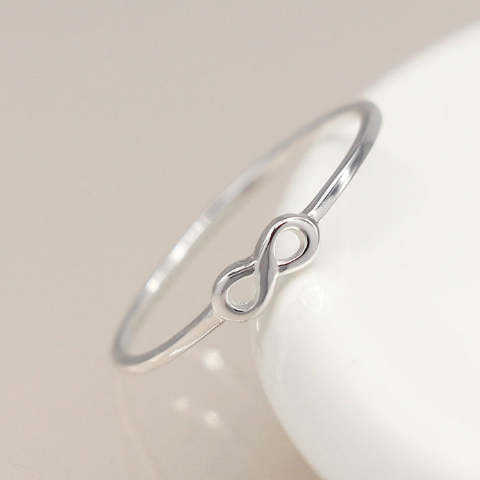 POM Sterling Silver Infinity Ring