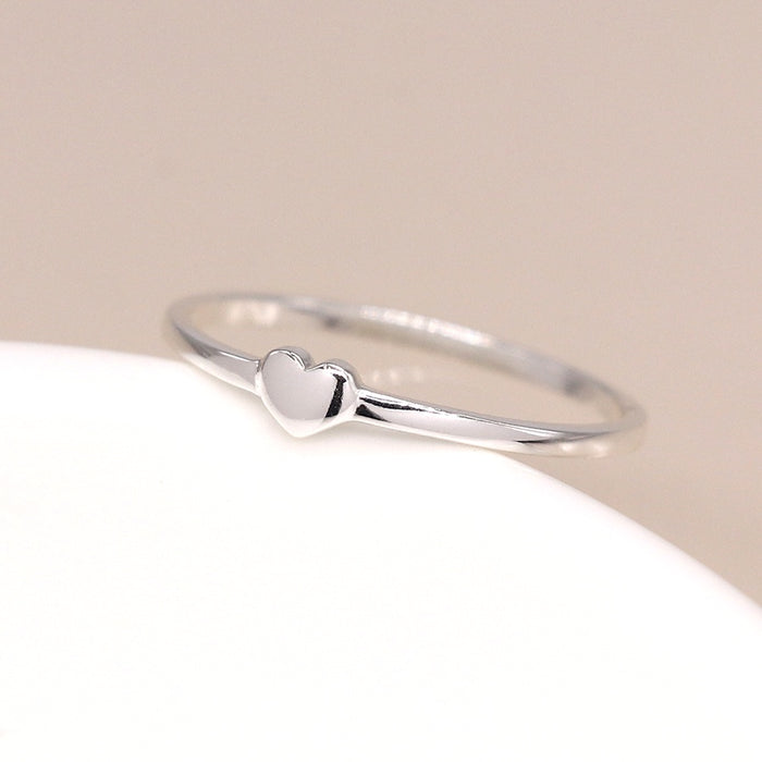POM Sterling Silver Tiny Heart Ring