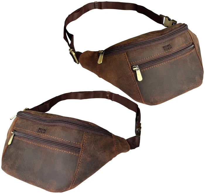 Rainier Leather Fanny Pack | Waist, Chest & Crossbody Sling Bag