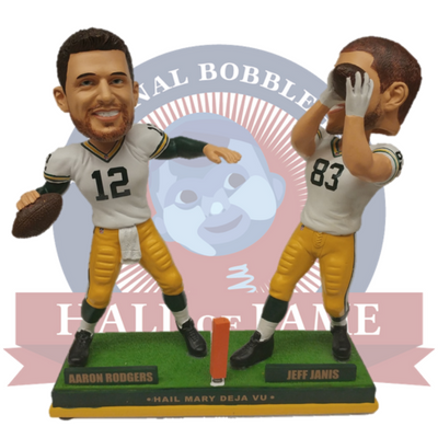 Rodgers to Janis Hail Mary Bobblehead - National Bobblehead HOF Store