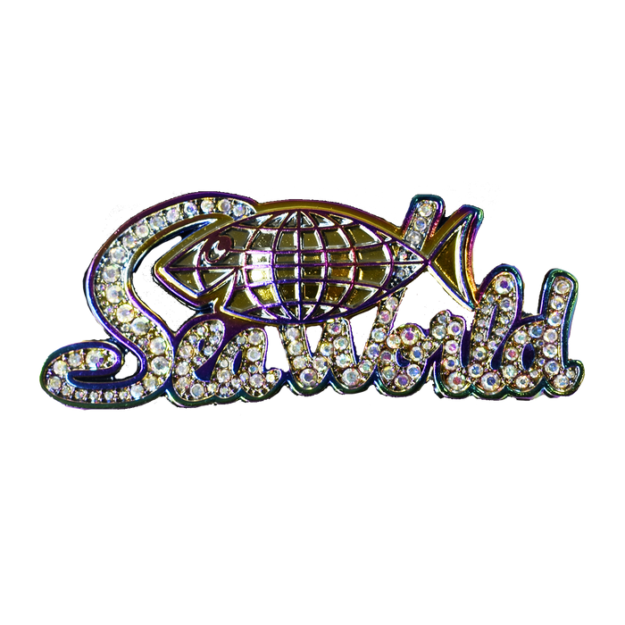 SeaWorld 60th Anniversary Rainbow Bling Pin