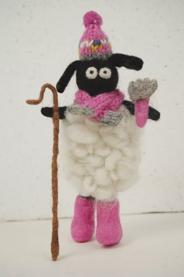 Shearing Sheila Wool Ornament