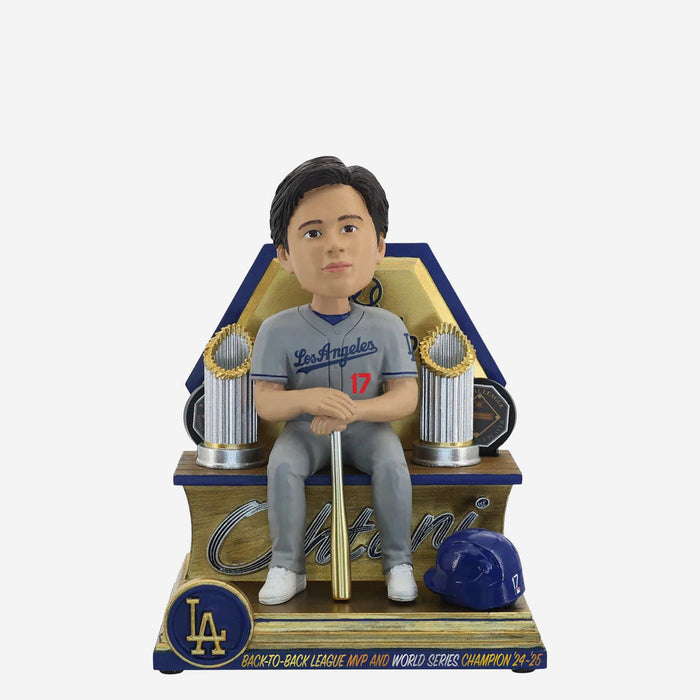 Shohei Ohtani Los Angeles Dodgers Back To Back League MVP & World Series Champion Mini MLB Bobblehead