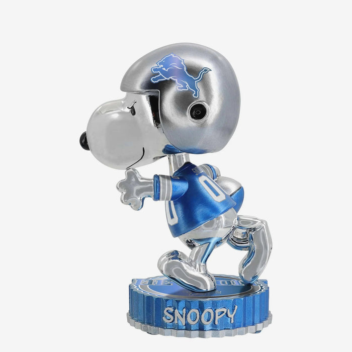Snoopy Detroit Lions 2025 Peanuts Electroplated Bighead NFL Football Bobblehead