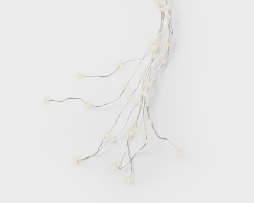 Sparkle Micro LED Bunched Tree Lights - Silver & Warm White