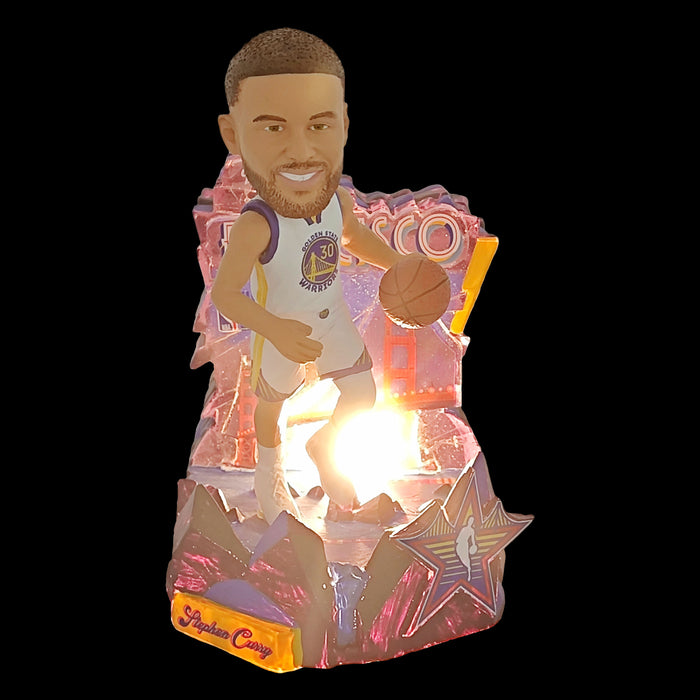 Stephen Curry Golden State Warriors 2025 NBA All-Star Light Up Bridge Mini Scene NBA Bobblehead