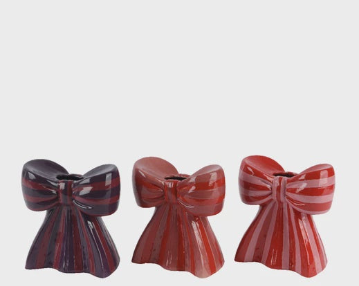 Striped Bow Vase - 18.5cm