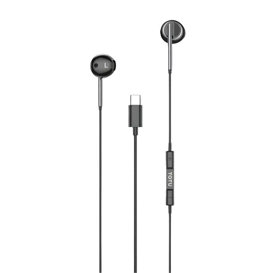 EP-1-T/TOTU Type-C wired headphones EP-1-T Type-C / Black / N/A