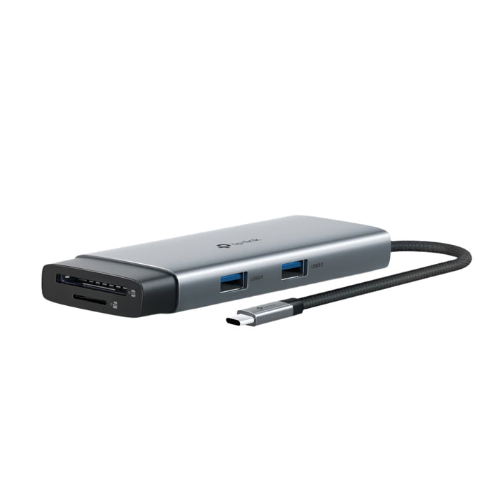 Tp-link USB Type-C 7-Port Hub & 9 in 1 USB-C Hub, Powerful 100Watts, Fast Charging, Grey