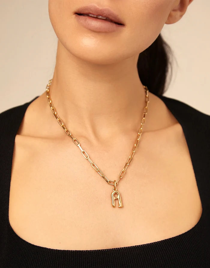 UNOde50 Gold Alphabet Charm - A