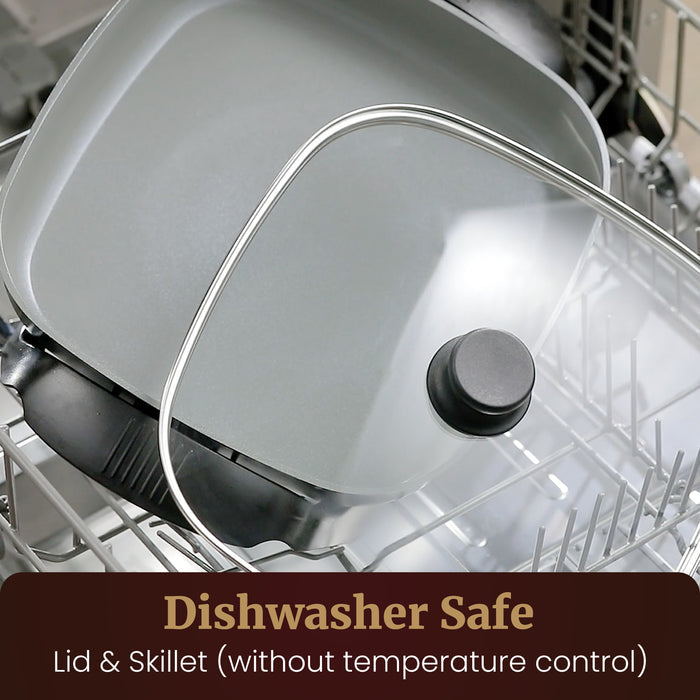 12" x 12" x 3" Ceralast™ PFAS Free Ceramic Electric Skillet